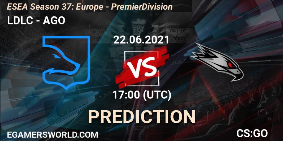 LDLC - AGO: ennuste. 22.06.21, CS2 (CS:GO), ESEA Season 37: Europe - Premier Division