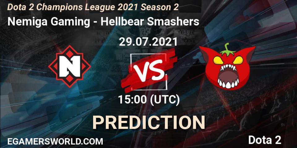 Nemiga Gaming - Hellbear Smashers: ennuste. 29.07.2021 at 15:01, Dota 2, Dota 2 Champions League 2021 Season 2