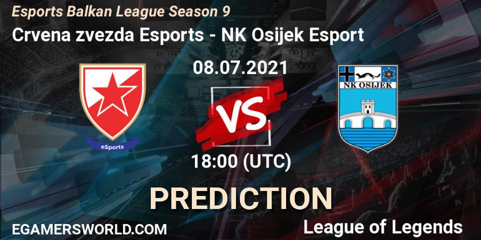 Crvena zvezda Esports - NK Osijek Esport: ennuste. 08.07.2021 at 18:00, LoL, Esports Balkan League Season 9