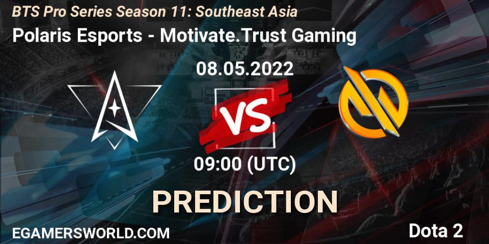 Polaris Esports - Motivate.Trust Gaming: ennuste. 08.05.2022 at 09:01, Dota 2, BTS Pro Series Season 11: Southeast Asia