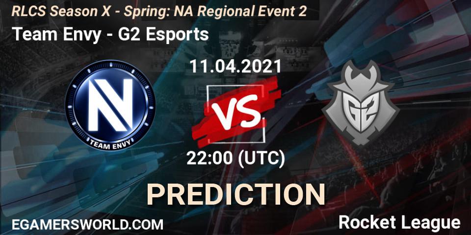 Team Envy - G2 Esports: ennuste. 11.04.2021 at 21:55, Rocket League, RLCS Season X - Spring: NA Regional Event 2