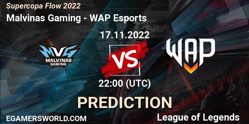 Malvinas Gaming - WAP Esports: ennuste. 17.11.2022 at 22:00, LoL, Supercopa Flow 2022