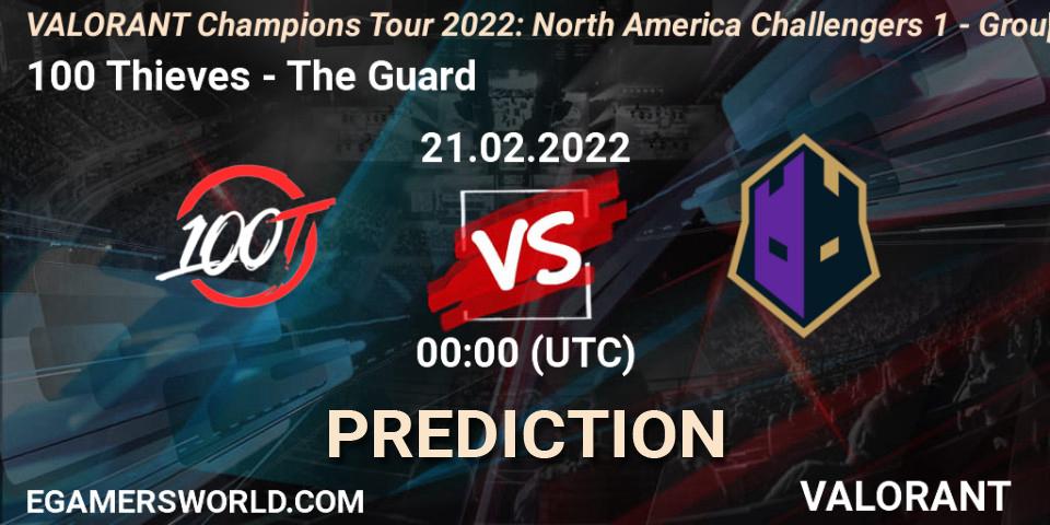 100 Thieves - The Guard: ennuste. 20.02.2022 at 23:30, VALORANT, VCT 2022: North America Challengers 1 - Group Stage