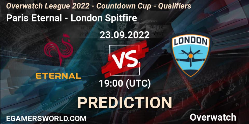 Paris Eternal - London Spitfire: ennuste. 23.09.22, Overwatch, Overwatch League 2022 - Countdown Cup - Qualifiers