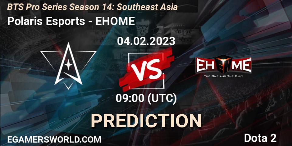 Polaris Esports - EHOME: ennuste. 07.02.23, Dota 2, BTS Pro Series Season 14: Southeast Asia
