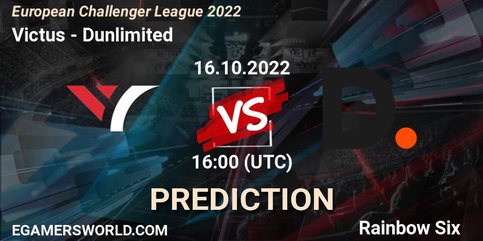 Victus - Dunlimited: ennuste. 21.10.2022 at 16:00, Rainbow Six, European Challenger League 2022