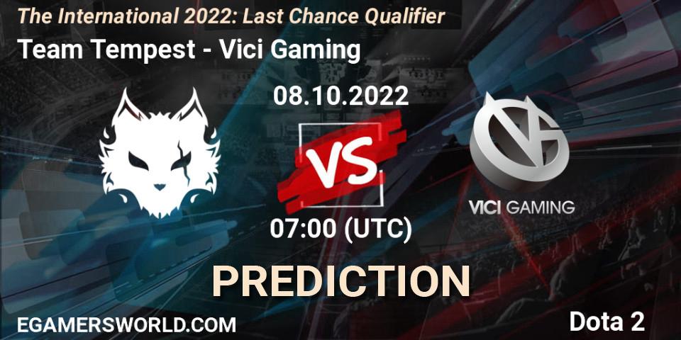 Team Tempest - Vici Gaming: ennuste. 08.10.22, Dota 2, The International 2022: Last Chance Qualifier