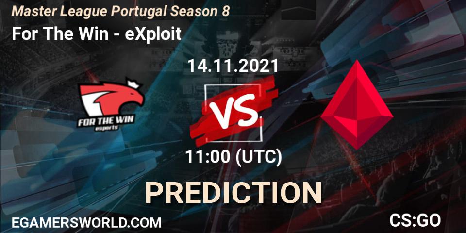 For The Win - eXploit: ennuste. 14.11.2021 at 11:00, Counter-Strike (CS2), Master League Portugal Season 8
