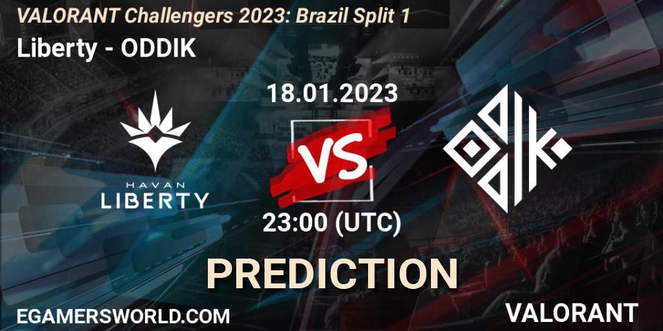 Liberty - ODDIK: ennuste. 18.01.2023 at 23:00, VALORANT, VALORANT Challengers 2023: Brazil Split 1