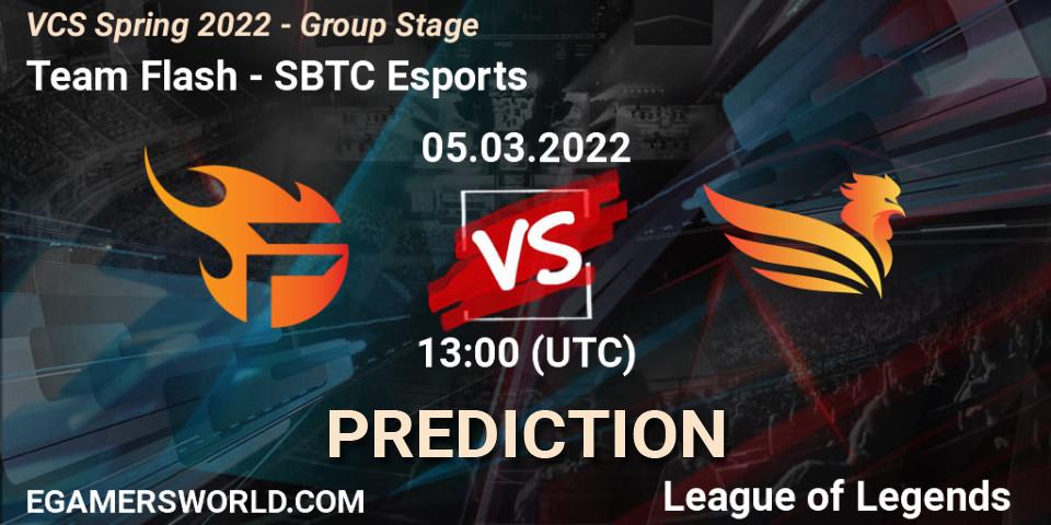 Team Flash - SBTC Esports: ennuste. 05.03.2022 at 13:00, LoL, VCS Spring 2022 - Group Stage 