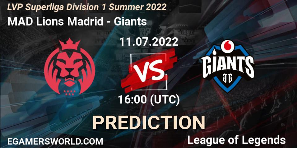 MAD Lions Madrid - Giants: ennuste. 11.07.22, LoL, LVP Superliga Division 1 Summer 2022