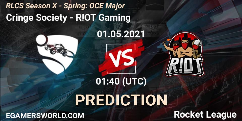 Cringe Society - R!OT Gaming: ennuste. 01.05.2021 at 01:35, Rocket League, RLCS Season X - Spring: OCE Major