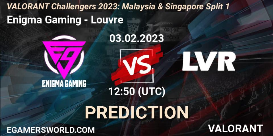 Enigma Gaming - Louvre: ennuste. 03.02.23, VALORANT, VALORANT Challengers 2023: Malaysia & Singapore Split 1