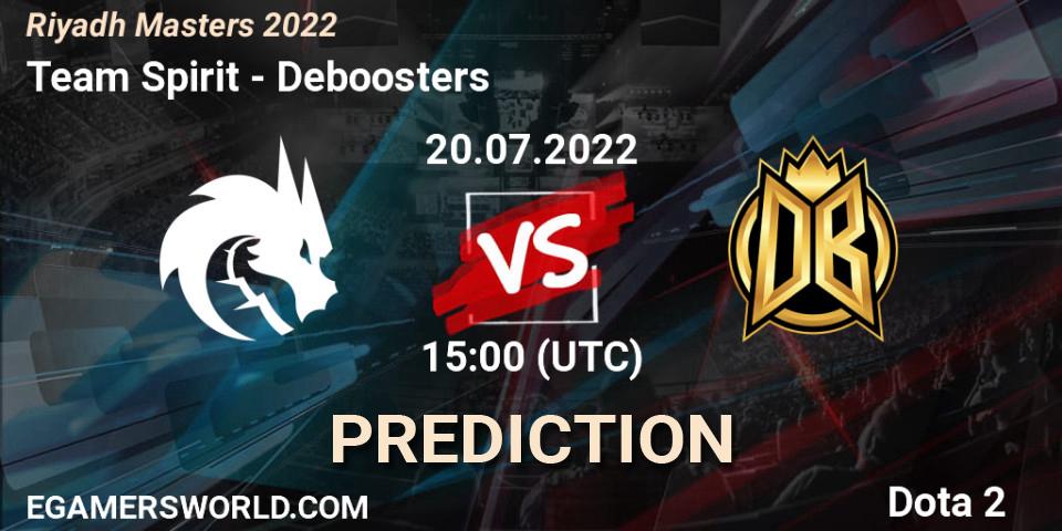 Team Spirit - Deboosters: ennuste. 20.07.22, Dota 2, Riyadh Masters 2022