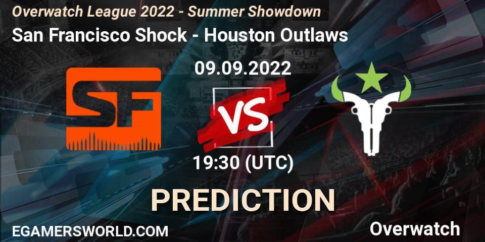 San Francisco Shock - Houston Outlaws: ennuste. 09.09.2022 at 19:30, Overwatch, Overwatch League 2022 - Summer Showdown