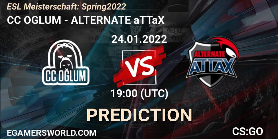 CC OGLUM - ALTERNATE aTTaX: ennuste. 24.01.2022 at 19:00, Counter-Strike (CS2), ESL Meisterschaft: Spring 2022