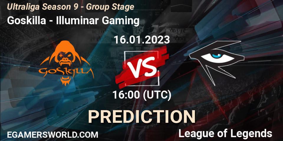 Goskilla - Illuminar Gaming: ennuste. 16.01.23, LoL, Ultraliga Season 9 - Group Stage