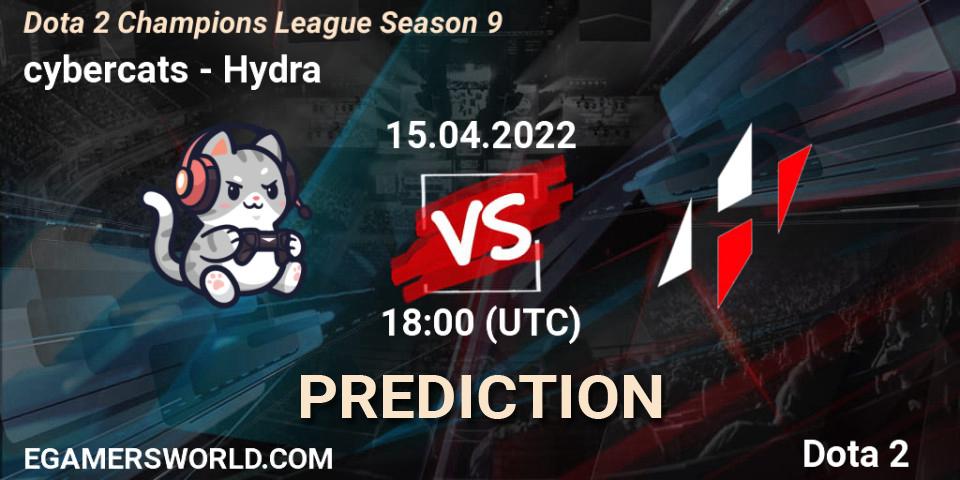 cybercats - Hydra: ennuste. 15.04.2022 at 18:00, Dota 2, Dota 2 Champions League Season 9