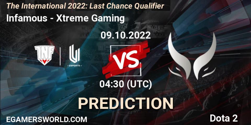 Infamous - Xtreme Gaming: ennuste. 09.10.22, Dota 2, The International 2022: Last Chance Qualifier