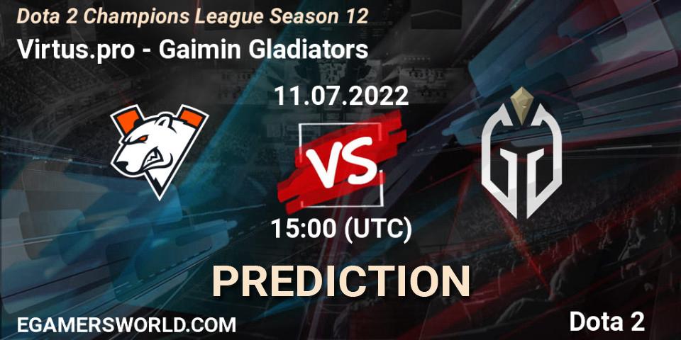 Virtus.pro - Gaimin Gladiators: ennuste. 11.07.2022 at 12:48, Dota 2, Dota 2 Champions League Season 12