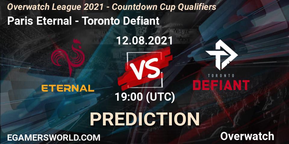 Paris Eternal - Toronto Defiant: ennuste. 12.08.2021 at 19:00, Overwatch, Overwatch League 2021 - Countdown Cup Qualifiers