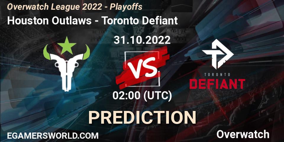 Houston Outlaws - Toronto Defiant: ennuste. 31.10.2022 at 02:00, Overwatch, Overwatch League 2022 - Playoffs