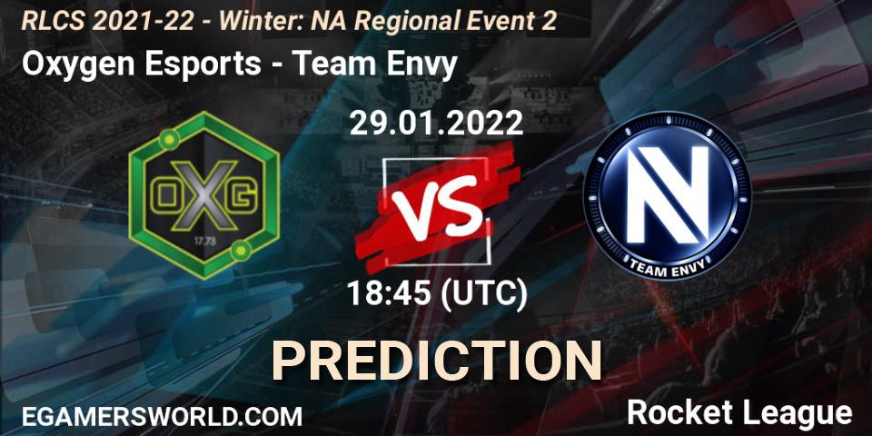 Oxygen Esports - Team Envy: ennuste. 29.01.2022 at 18:45, Rocket League, RLCS 2021-22 - Winter: NA Regional Event 2
