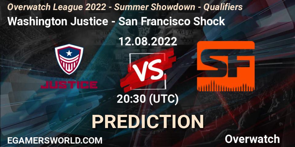 Washington Justice - San Francisco Shock: ennuste. 12.08.2022 at 20:30, Overwatch, Overwatch League 2022 - Summer Showdown - Qualifiers