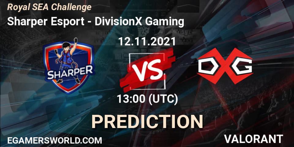 Sharper Esport - DivisionX Gaming: ennuste. 12.11.2021 at 13:00, VALORANT, Royal SEA Challenge
