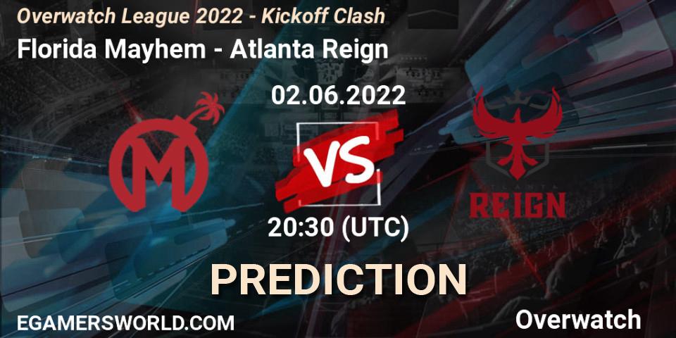 Florida Mayhem - Atlanta Reign: ennuste. 02.06.22, Overwatch, Overwatch League 2022 - Kickoff Clash