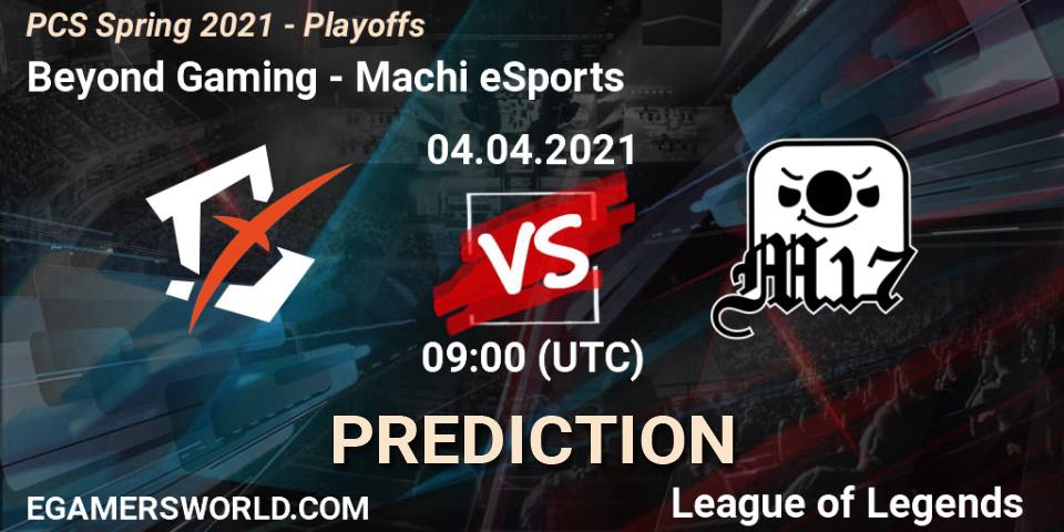 Beyond Gaming - Machi eSports: ennuste. 04.04.2021 at 09:00, LoL, PCS Spring 2021 - Playoffs