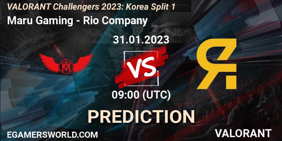 Maru Gaming - Rio Company: ennuste. 31.01.23, VALORANT, VALORANT Challengers 2023: Korea Split 1