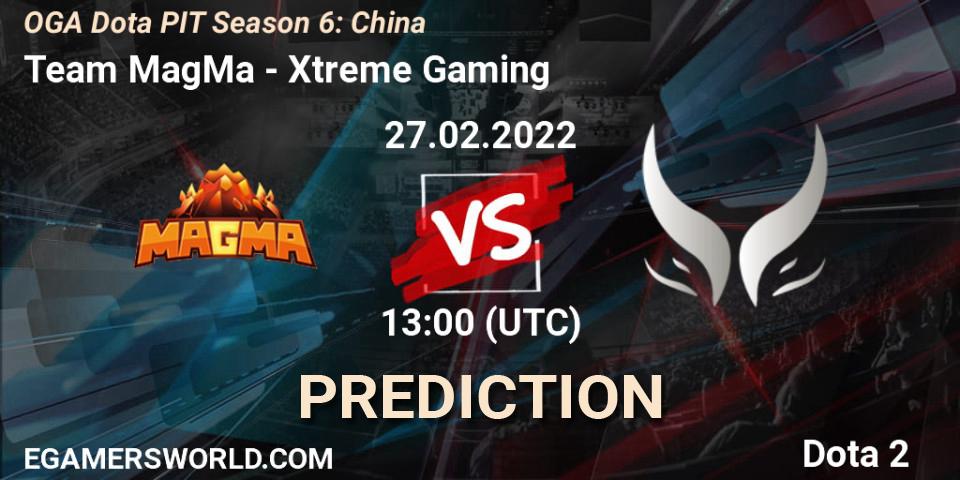 Team MagMa - Xtreme Gaming: ennuste. 27.02.2022 at 13:02, Dota 2, OGA Dota PIT Season 6: China