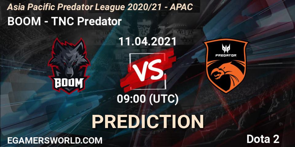 BOOM - TNC Predator: ennuste. 11.04.2021 at 09:01, Dota 2, Asia Pacific Predator League 2020/21 - APAC