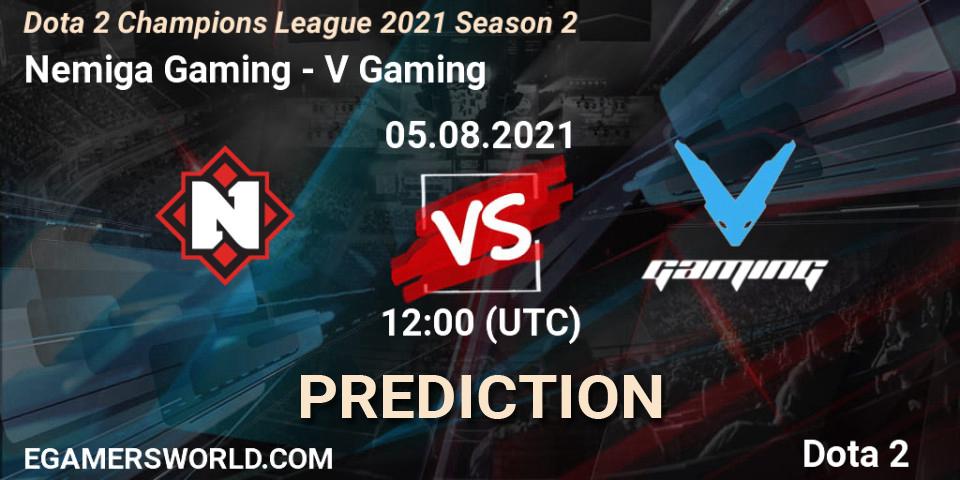 Nemiga Gaming - V Gaming: ennuste. 05.08.2021 at 12:26, Dota 2, Dota 2 Champions League 2021 Season 2
