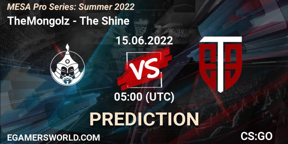 TheMongolz - The Shine: ennuste. 15.06.2022 at 05:00, Counter-Strike (CS2), MESA Pro Series: Summer 2022