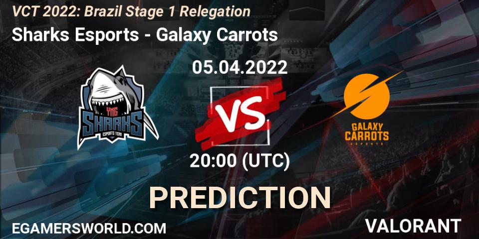 Sharks Esports - Galaxy Carrots: ennuste. 05.04.2022 at 20:00, VALORANT, VCT 2022: Brazil Stage 1 Relegation