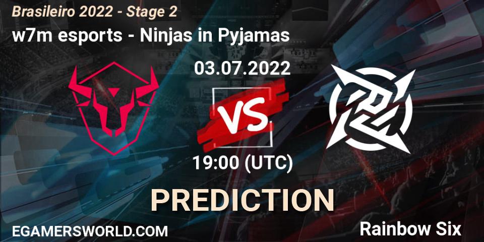 w7m esports - Ninjas in Pyjamas: ennuste. 03.07.2022 at 19:00, Rainbow Six, Brasileirão 2022 - Stage 2