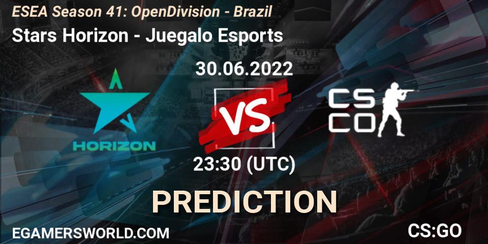 Stars Horizon - Juegalo Esports: ennuste. 30.06.2022 at 23:00, Counter-Strike (CS2), ESEA Season 41: Open Division - Brazil