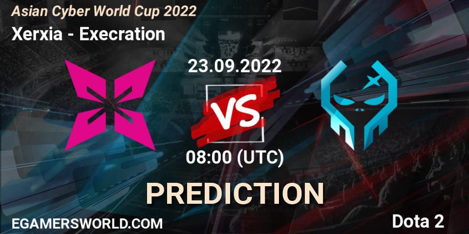 Xerxia - Execration: ennuste. 23.09.2022 at 08:04, Dota 2, Asian Cyber World Cup 2022