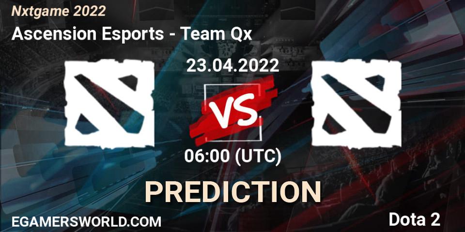 Ascension Esports - Team Qx: ennuste. 23.04.2022 at 05:54, Dota 2, Nxtgame 2022