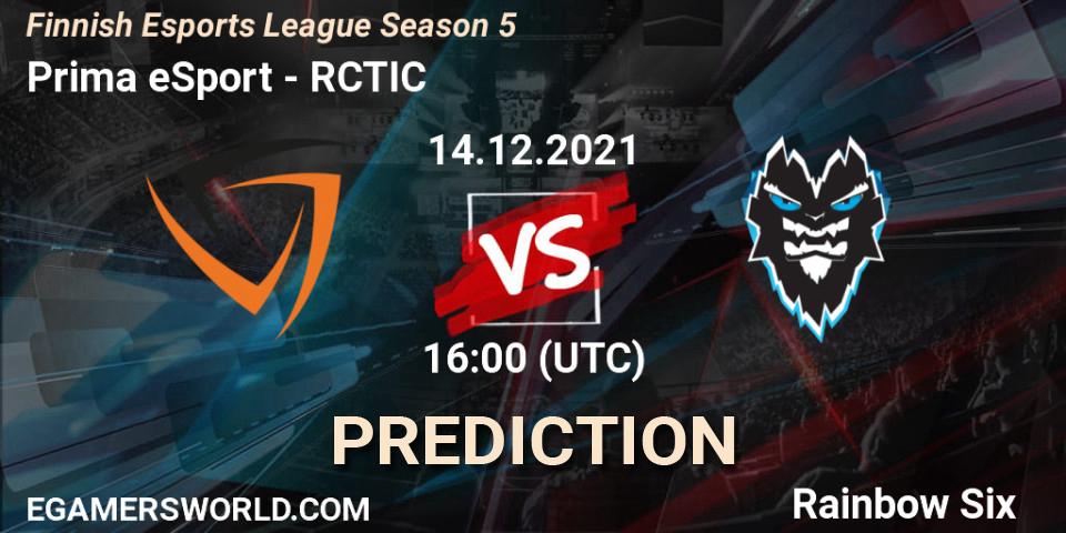 Prima eSport - RCTIC: ennuste. 14.12.2021 at 16:00, Rainbow Six, Finnish Esports League Season 5
