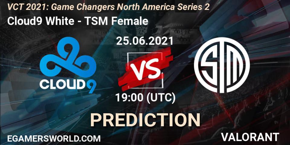 Cloud9 White - TSM Female: ennuste. 25.06.2021 at 19:00, VALORANT, VCT 2021: Game Changers North America Series 2
