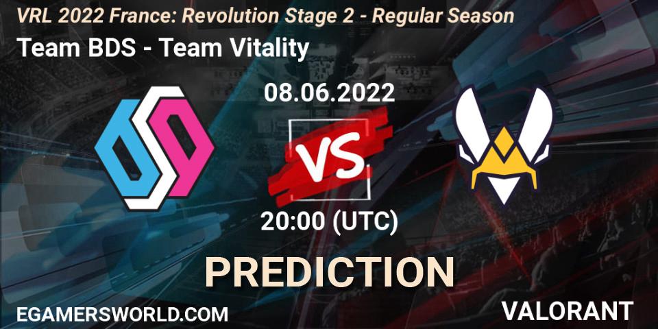Team BDS - Team Vitality: ennuste. 08.06.2022 at 20:00, VALORANT, VRL 2022 France: Revolution Stage 2 - Regular Season