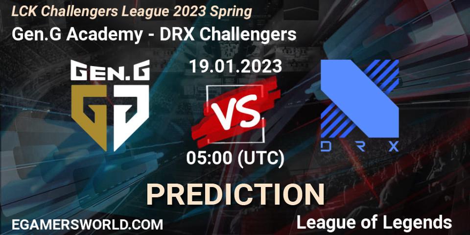 Gen.G Academy - DRX Challengers: ennuste. 19.01.23, LoL, LCK Challengers League 2023 Spring