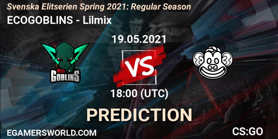 ECOGOBLINS - Lilmix: ennuste. 19.05.2021 at 18:00, Counter-Strike (CS2), Svenska Elitserien Spring 2021: Regular Season