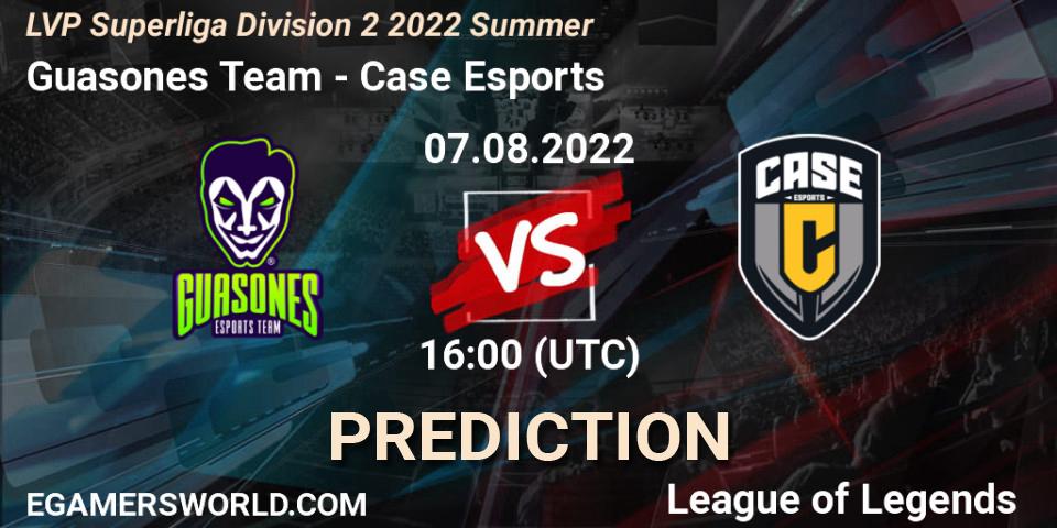 Guasones Team - Case Esports: ennuste. 07.08.2022 at 16:00, LoL, LVP Superliga Division 2 Summer 2022