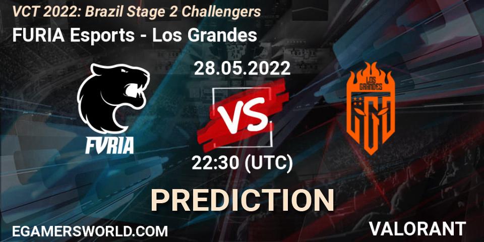 FURIA Esports - Los Grandes: ennuste. 28.05.2022 at 23:15, VALORANT, VCT 2022: Brazil Stage 2 Challengers