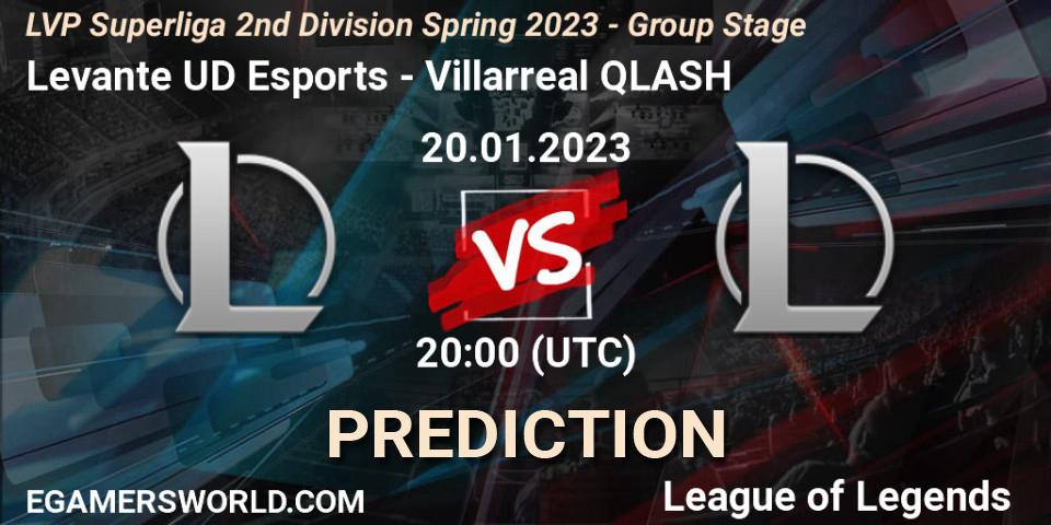Levante UD Esports - Villarreal QLASH: ennuste. 20.01.2023 at 20:00, LoL, LVP Superliga 2nd Division Spring 2023 - Group Stage