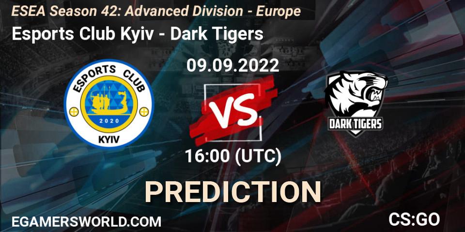 Esports Club Kyiv - Dark Tigers: ennuste. 09.09.2022 at 16:00, Counter-Strike (CS2), ESEA Season 42: Advanced Division - Europe